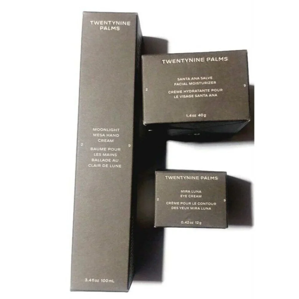 Twentynine Palms Lot of 3 Hand Cream Facial Moisturizer Mira Luna Eye Cream - Picture 1 of 6